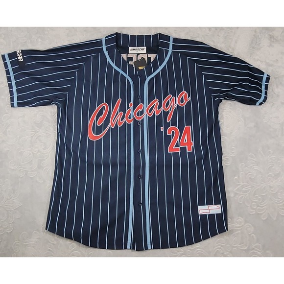 Nascar Other - NASCAR Chicago Street‎ Race Weekend Pinstriped Baseball Jersey Street '24 Sz XL